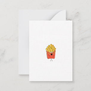 Fries, chips, hot chips themed card