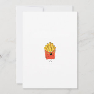 Fries, chips, hot chips themed invitation