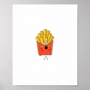 Fries, chips, hot chips themed poster