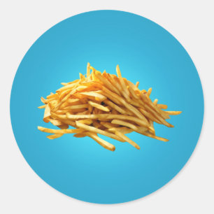 Fries Classic Round Sticker