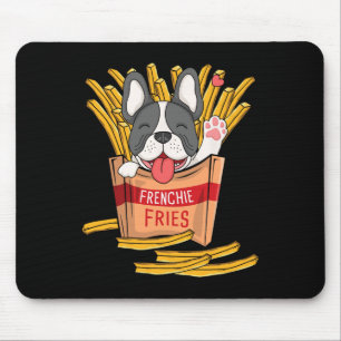 Fries - French Bulldog Fast Food French Fries Love Mouse Mat