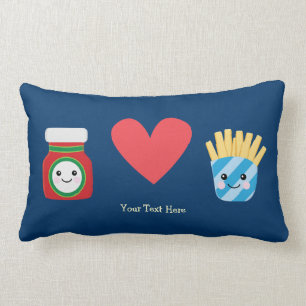 Fries & Ketchup (customisable) Lumbar Cushion