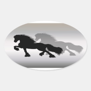 Fries Paard Oval Sticker