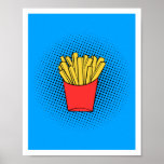 Fries Pop Art Poster<br><div class="desc">Add a burst of fun and flavour to your space with this Fries Pop Art poster! Featuring a bold and playful design, this artwork transforms the classic fries into a vibrant masterpiece. Perfect for kitchens, dining areas, or any room that needs a pop of colour and personality. Whether you're a...</div>