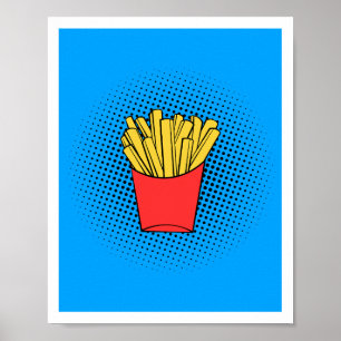 Fries Pop Art Poster