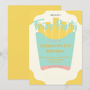 Fries Restaurant Birthday Party Invitation