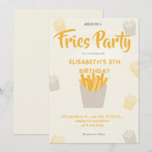 Fries Restaurant Birthday Party Invitation