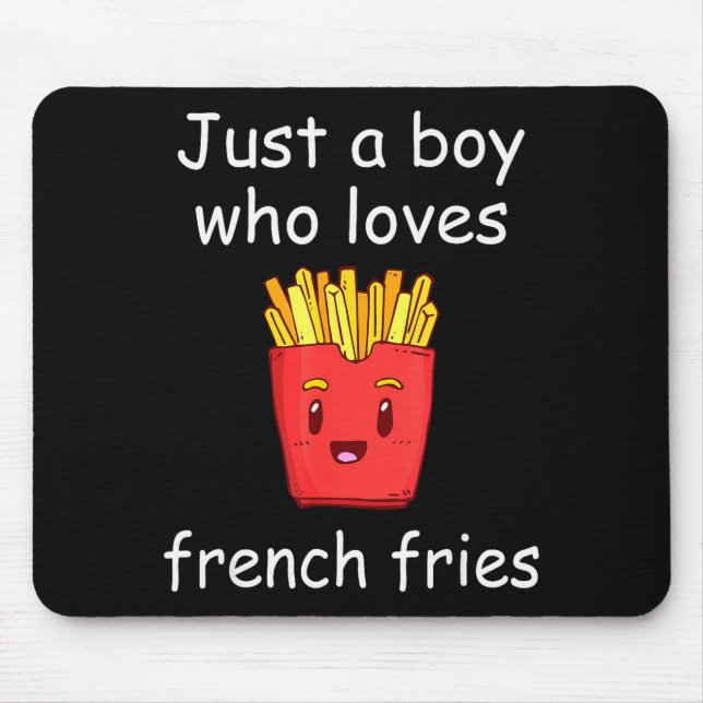 Fries Shirt Funny French Fries Lover Cool French F Mouse Mat (Front)