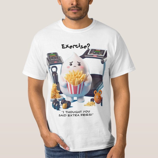 Fries vs. Fitness T-Shirt (Front)