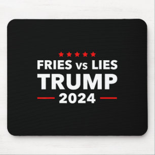 Fries Vs Lies Trump 2024 French Fries Trump Vance Mouse Mat