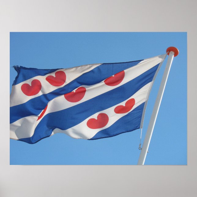 Friese Vlag, Frisian Flag, Fryslan Photo Poster (Front)