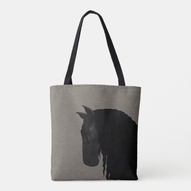 Friesian Allover Print Tote Bag (Back)