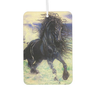 Friesian, black stallion, Frisan/Friesian horse/7 Car Air Freshener