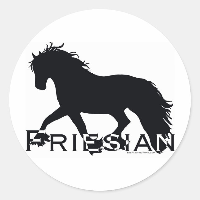 Friesian Classic Round Sticker (Front)