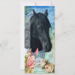 Friesian DIAMOND ~ Calendar Card