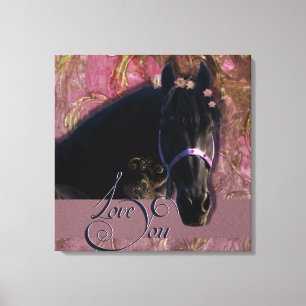 Friesian DIAMOND Portrait - Wrapped Canvas
