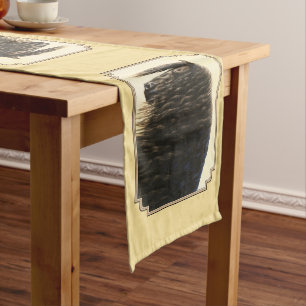 Friesian Draught Horse Yellow Medium Table Runner
