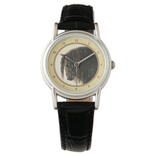 Friesian Draught Horse Yellow Watch (Front)