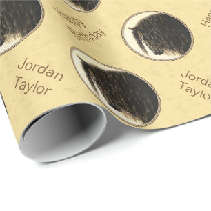 Friesian Draught Horse Yellow Wrapping Paper