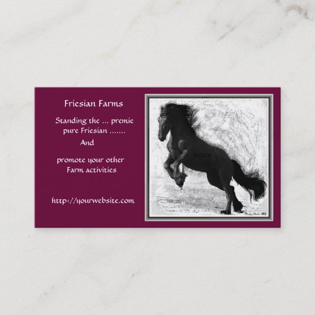 Friesian Farm Business cards (Front)