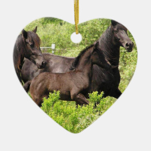 Friesian Filly Ornament