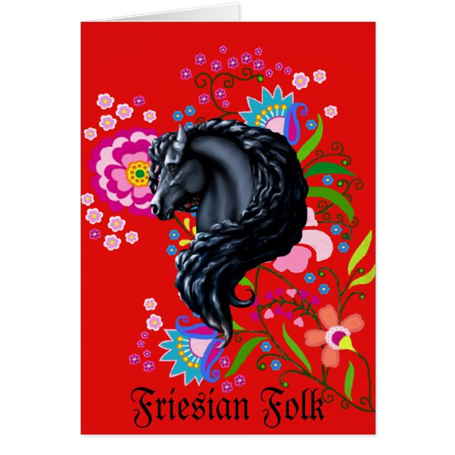 Friesian Folk, horse, black stallion (Front)