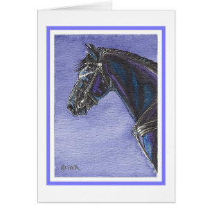 Friesian Horse Blank Card