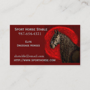 Friesian Horse Business Card