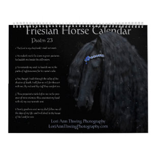 Friesian Horse Calendar Psalm 23