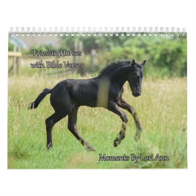 Friesian Horse Calendar with Bible Verses (Cover)