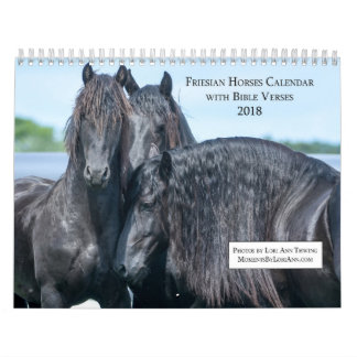 Friesian Horse Calendar with Bible Verses