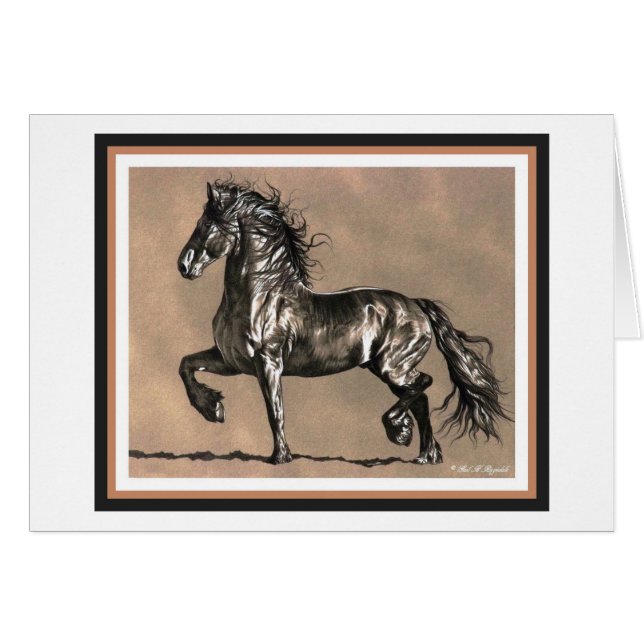 Friesian Horse Card (Front Horizontal)
