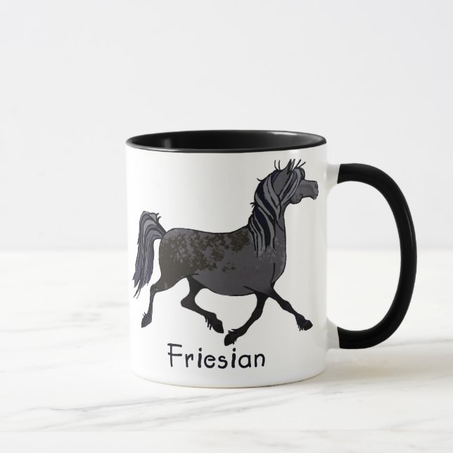 Friesian Horse Cartoon Mug (Right)