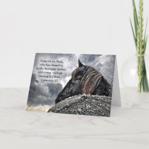 Friesian Horse Christmas Card