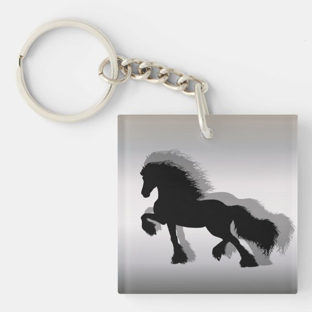Friesian Horse / Fries Paard Key Ring (Front)