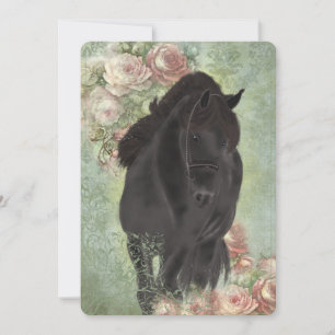 Friesian Horse - Greeting Card