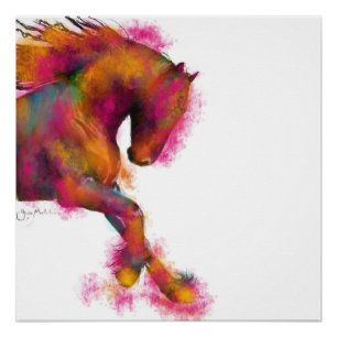 Friesian Horse in CoLouR  ' CooL MaJeSTiK ' Poster