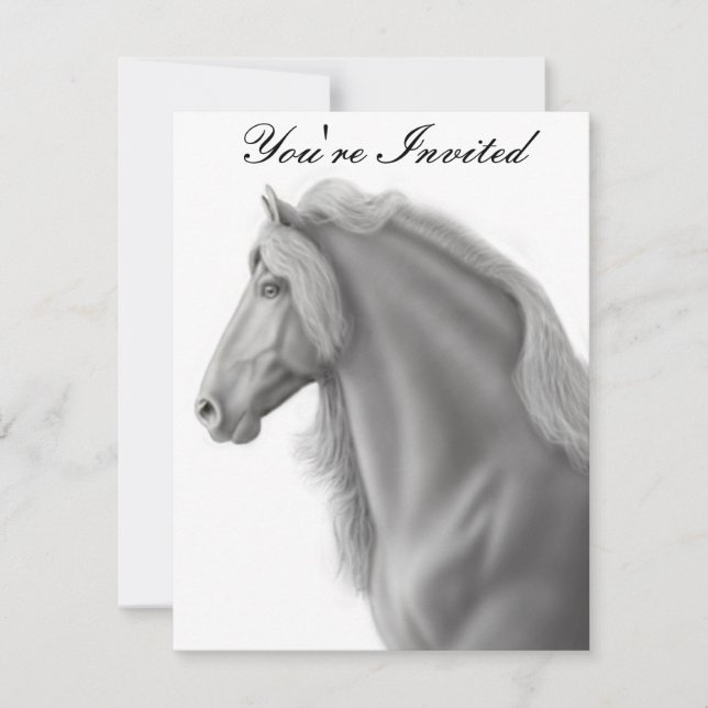Friesian Horse Invitation (Front)