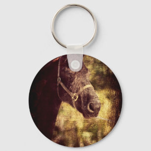 Friesian Horse Key Ring