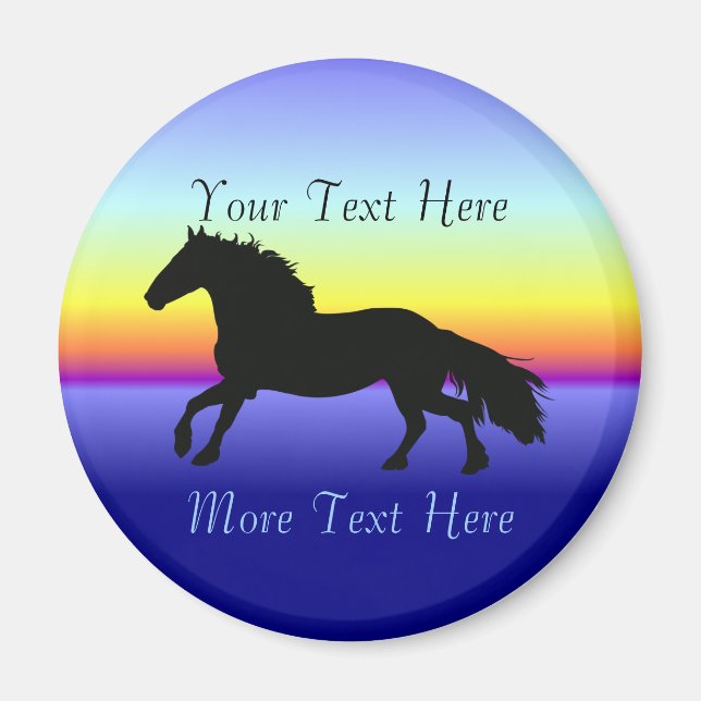 Friesian Horse Magnet (Front)