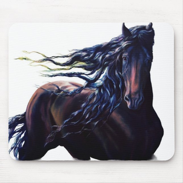 Friesian horse mouse mat (Front)