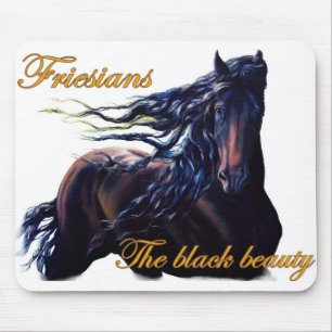 Friesian horse mouse mat