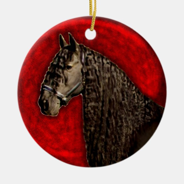 Friesian Horse Ornament (Front)