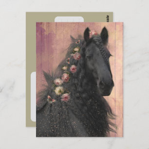 Friesian Horse - Postcard
