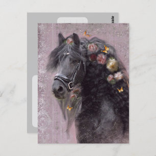 Friesian Horse - Postcard