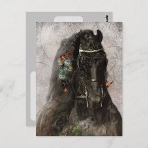 Friesian Horse - Postcard