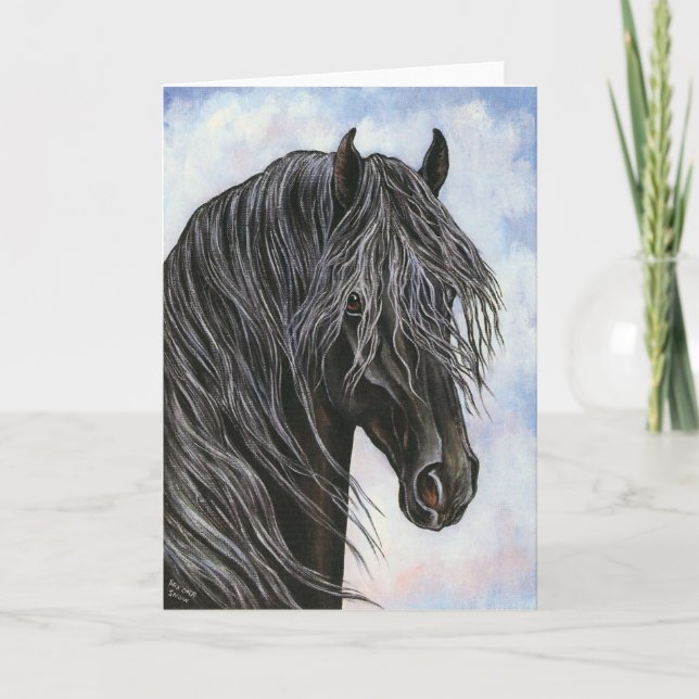 Friesian Horse Study Card (Front)