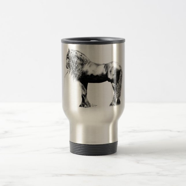 Friesian Horse Travel Mug (Center)