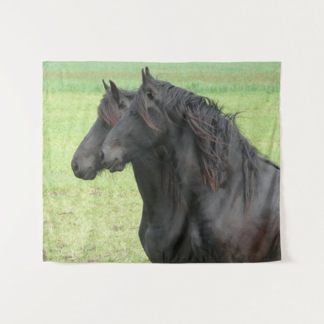 Friesian horses tapestry (Front (Horizontal))