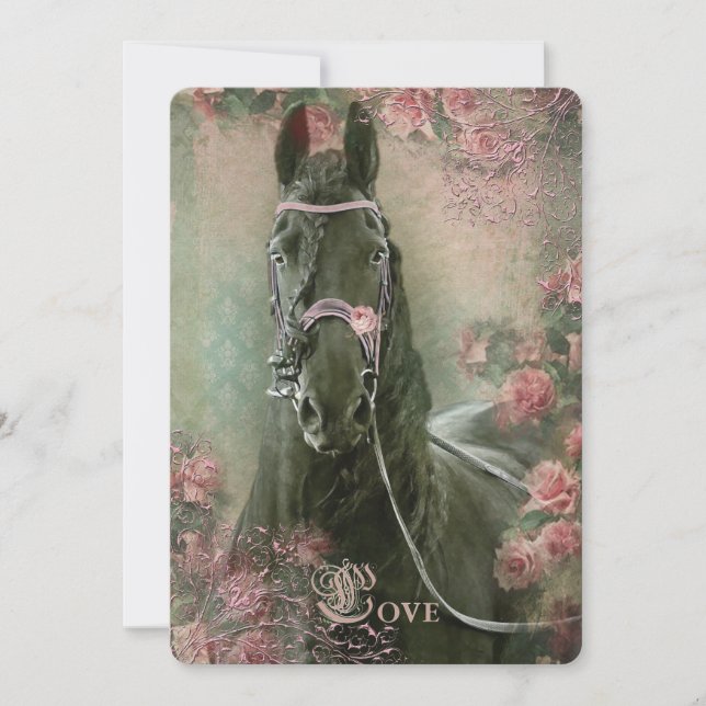 Friesian Mare - Greeting Card (Front)